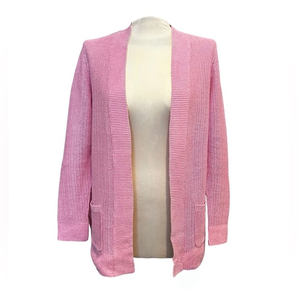 Talbots linen cardigan mid-length sweater women’s size Small Petite SP - Picture 1 of 6